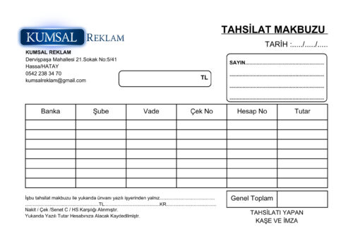 Tahsilat Makbuzu
